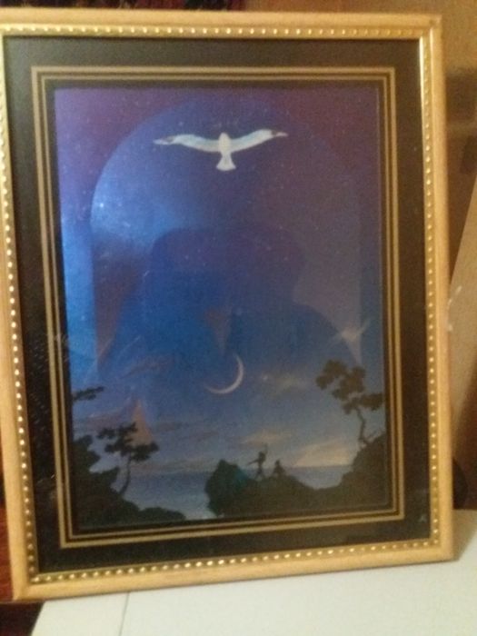 Картина в рамке под стеклом