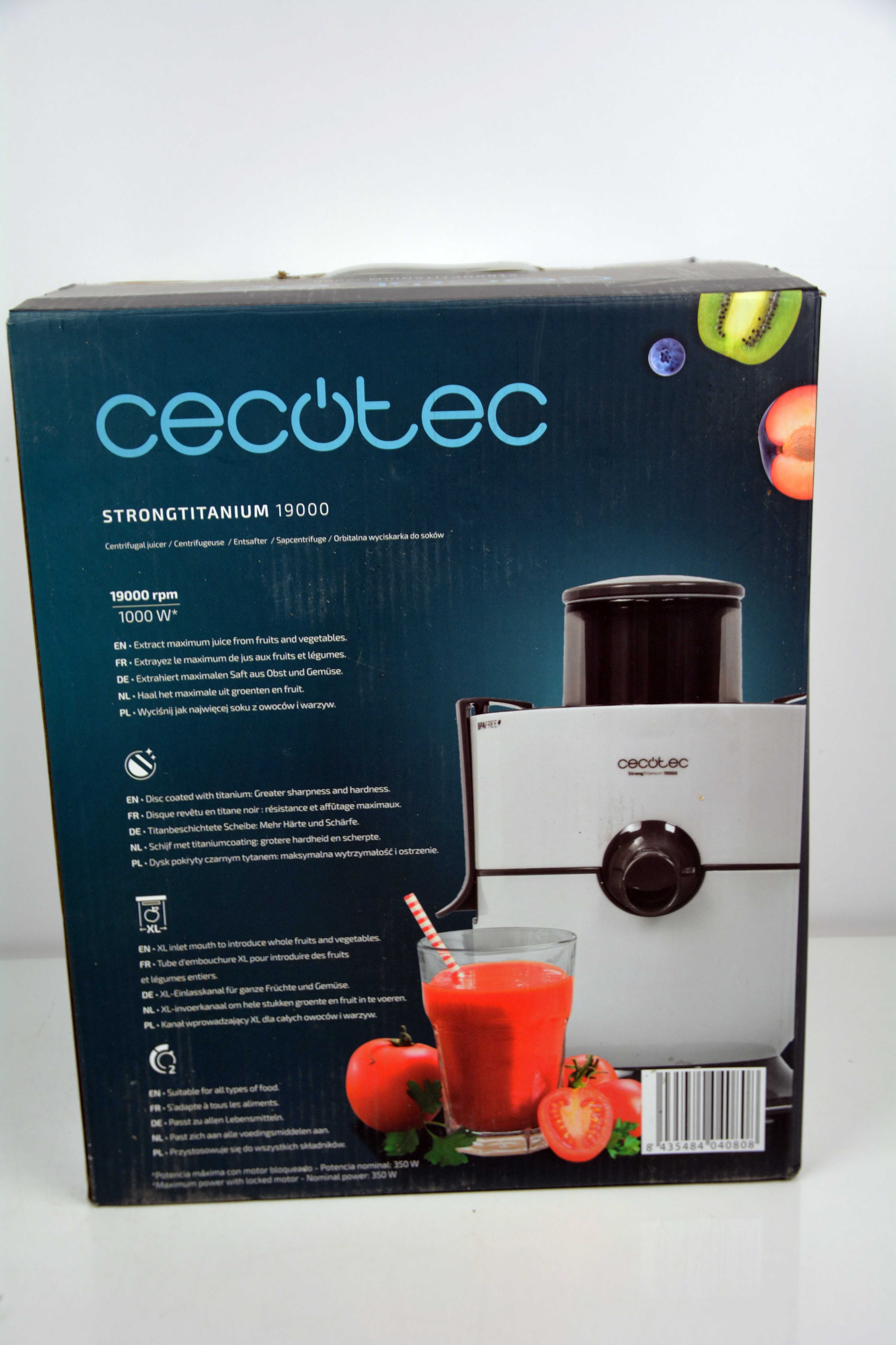 Sokowirówka Cecotec Strong Titanium 19000 biały 1000 W