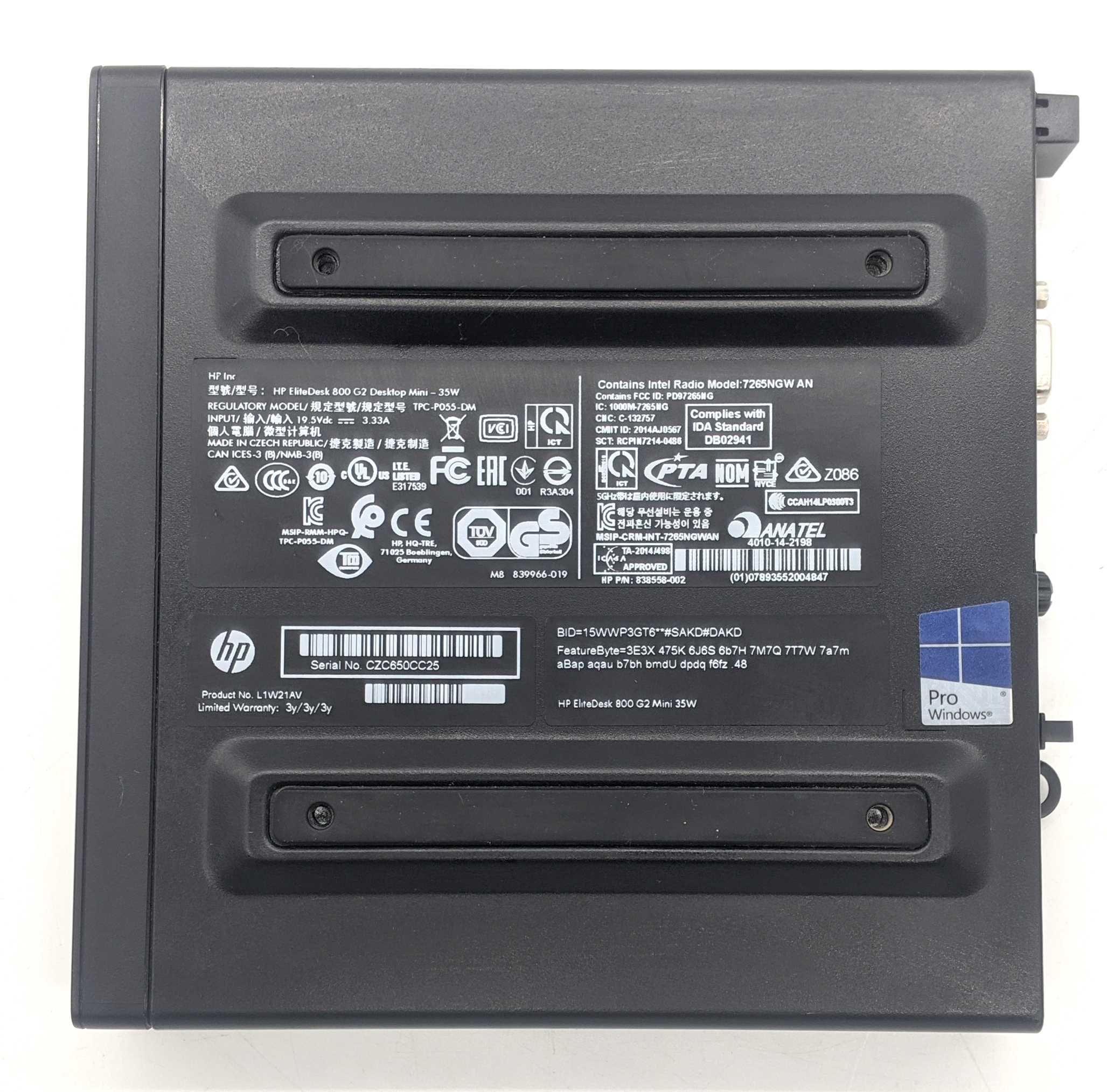 hp elitedesk 800 g2 mini ddr4 nvme