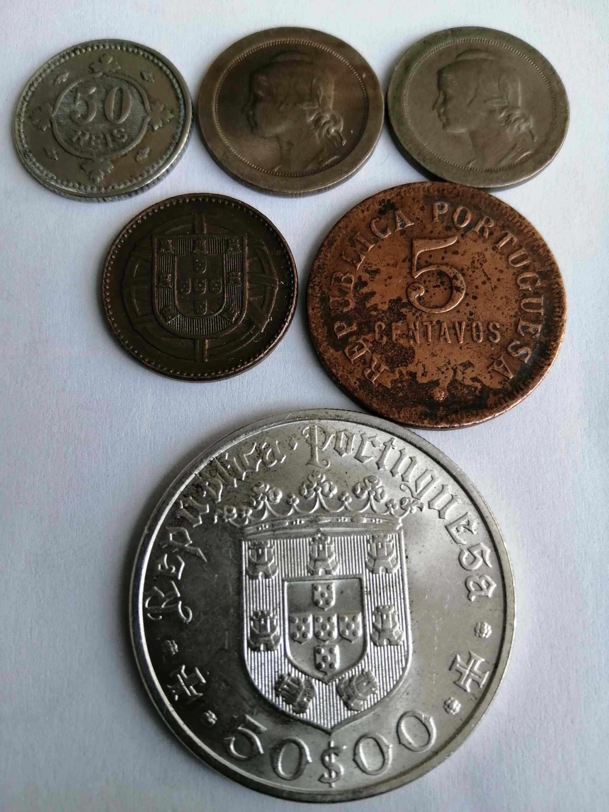 6 moedas diversas