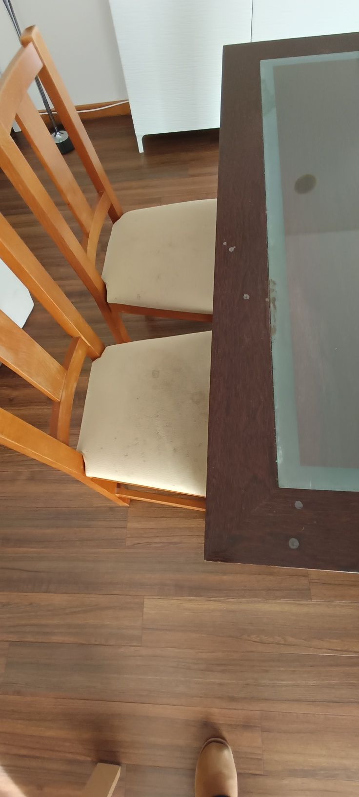 Mesa de jantar extensível com cadeiras