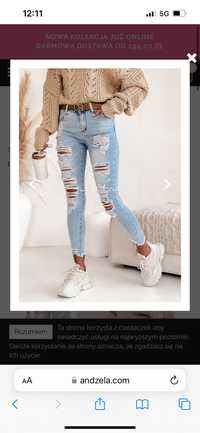 Nowe Spodnie jeansy skiny Missguided 34
