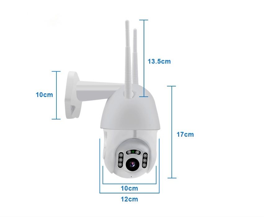 Câmara 1080p WIFI CCTV IP Exterior H.265