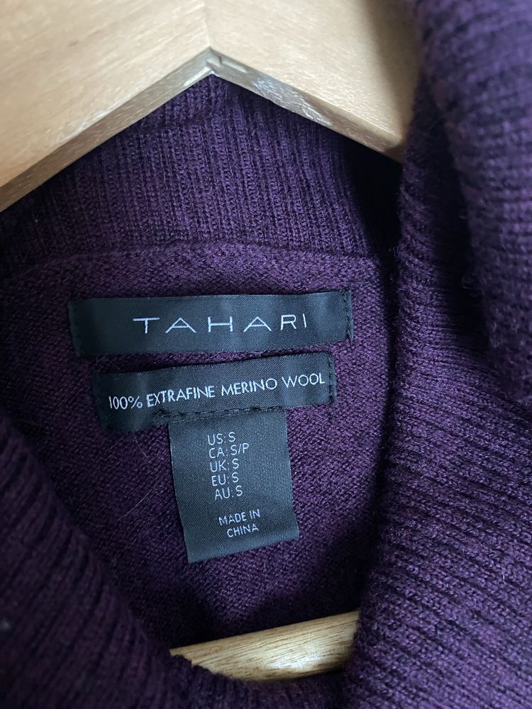 Tahari sweter 100% extrafine merino wool