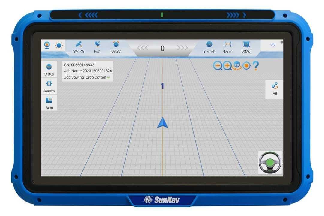 SUNNAV AG400 nawigacja rolnicza AUTO prowadzenie RTK 2,5cm GPS