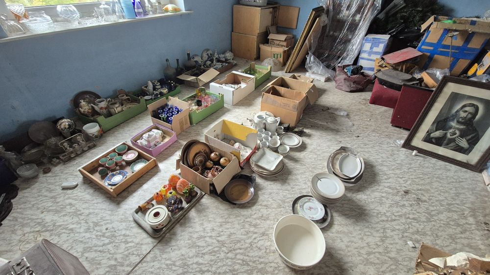 Wyprzedaż "garażowa" antyki porcelany szkło obrazy