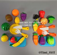 Детский набор продуктов овощей и фруктов, овощи и фрукты на липучке