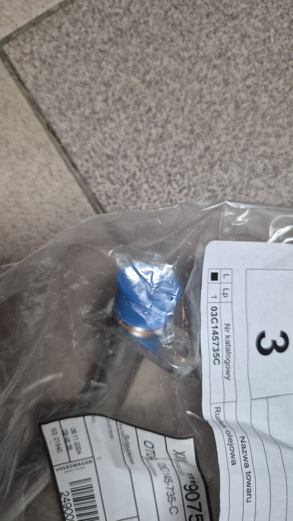 Spływ oleju 1.4 TSI benzyna 03c145735c