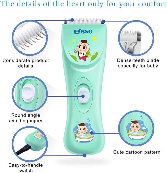 Bezprzewodowa Maszynka Trymer Do Strzyżenia Dzieci Niemowląt Cicha