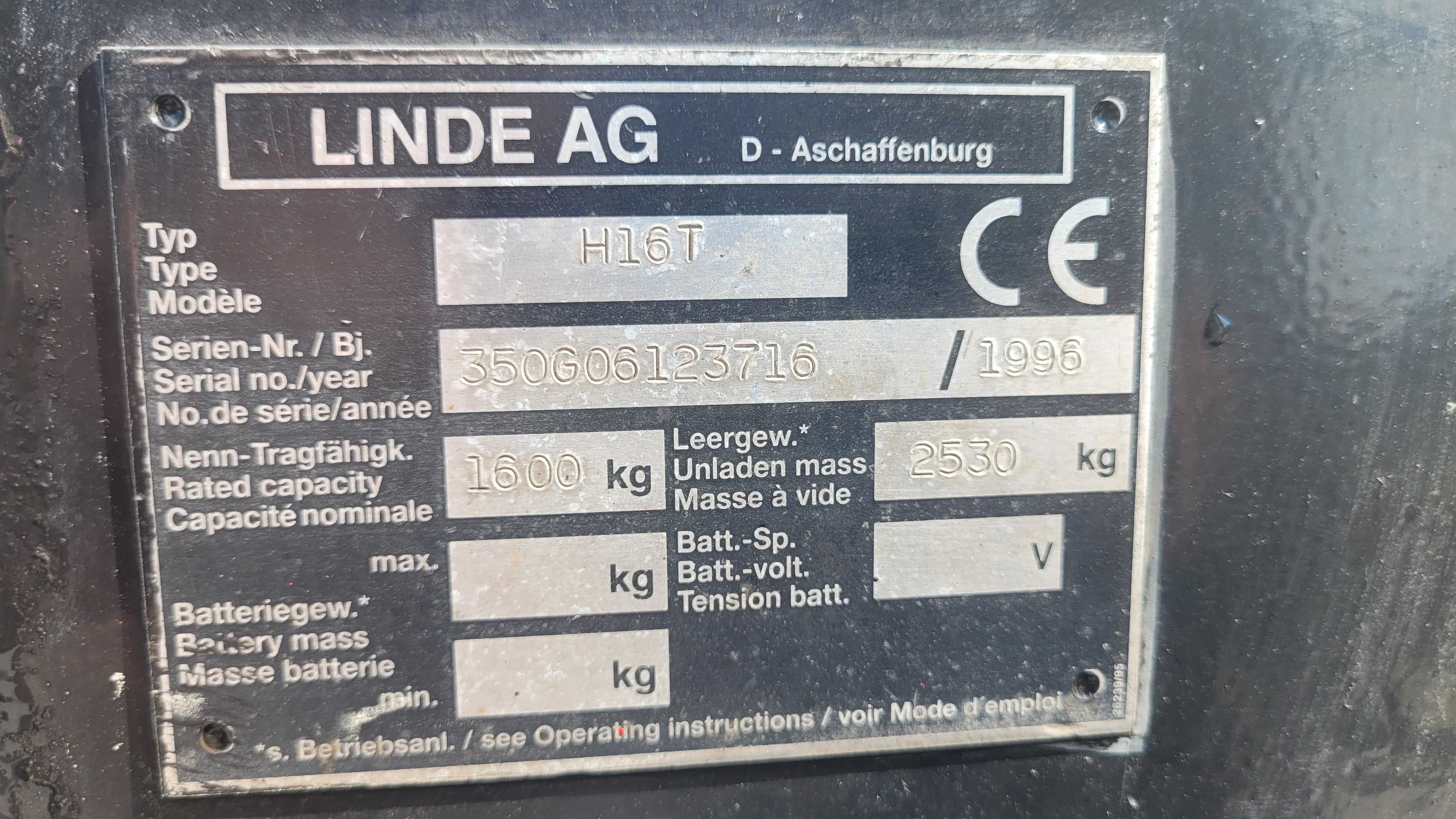 Wózek Linde H16 1,8 LPG