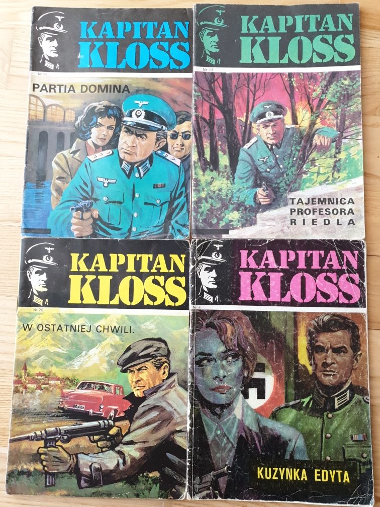 Komiksy PRL Kapitan Kloss. 4 części. Cena za jeden. Wydania II