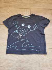 Koszulka Little Kids ciemno szara z krabem - rozmiar 104