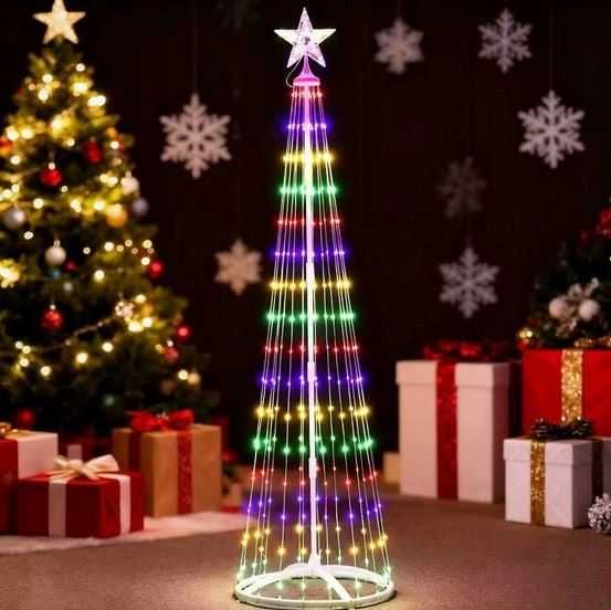 Штучна Ялинка SunLamp Жовта + Кольорова 269LED 180см безліч комбінацій