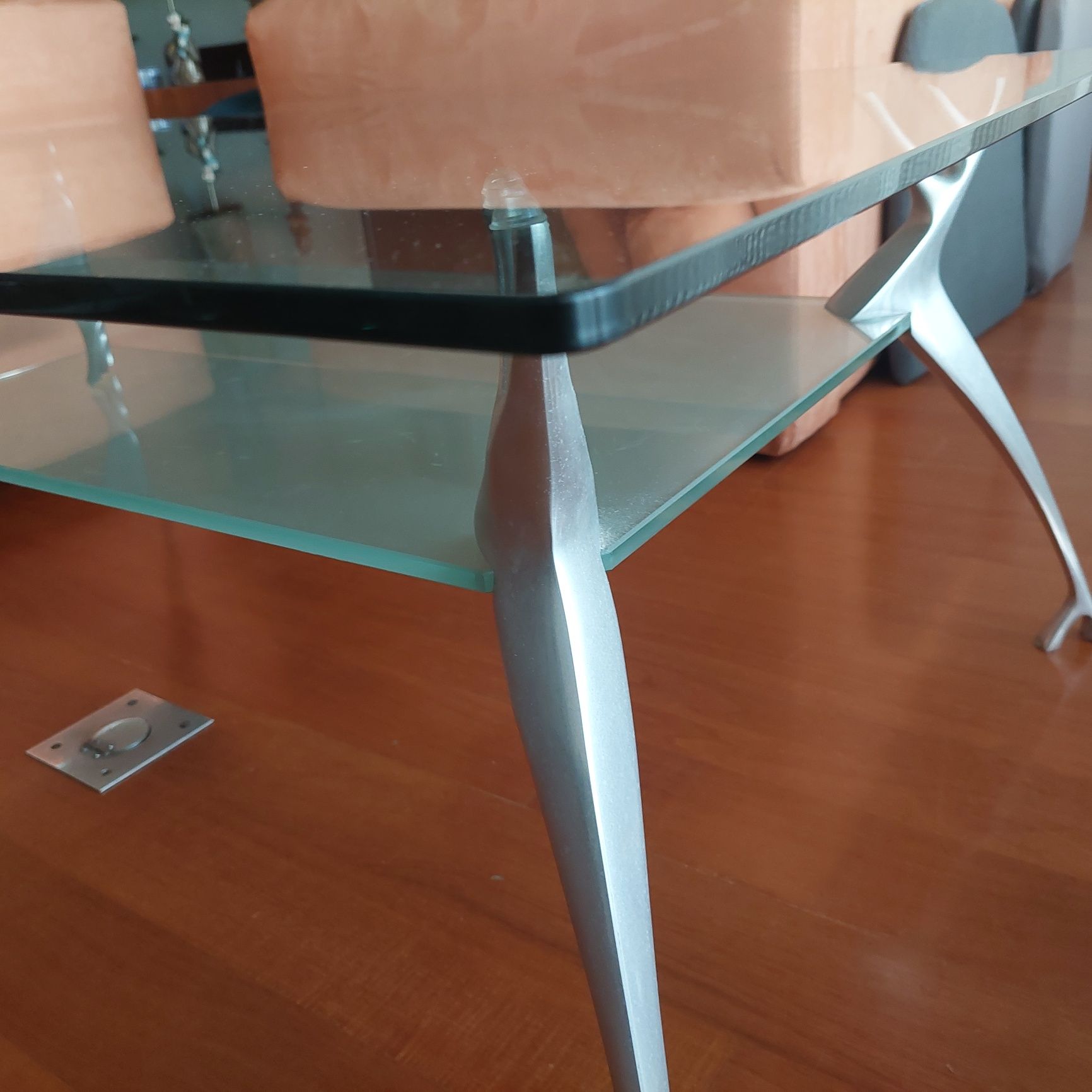 Mesa em vidro de sala de estar