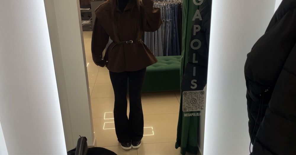 піджак-тренч, осінній, коричневий, s