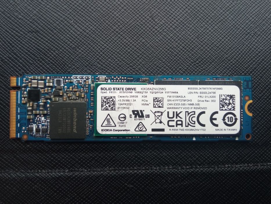SSD диск Kioxia 256Gb NVMe PCIe M.2 2280