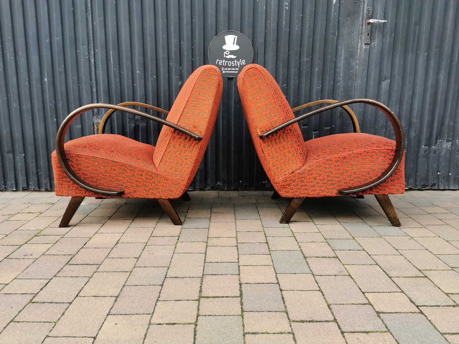 Fotel ART DECO proj. J. Halabala, Czechosłowacja '30-'50, Retro