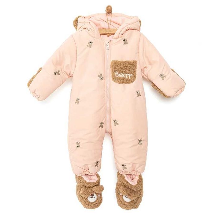 Зимовий комбінезон для дівчинки з ведмедиками