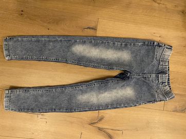 Spodnie jeansowe rurki jegginsy dziewczece rozm 128