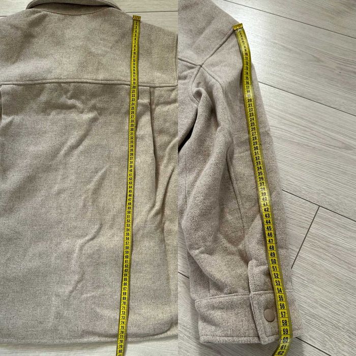 Піджак-сорочка світло-бежевий меланж фірмова стильна h&m жіноча