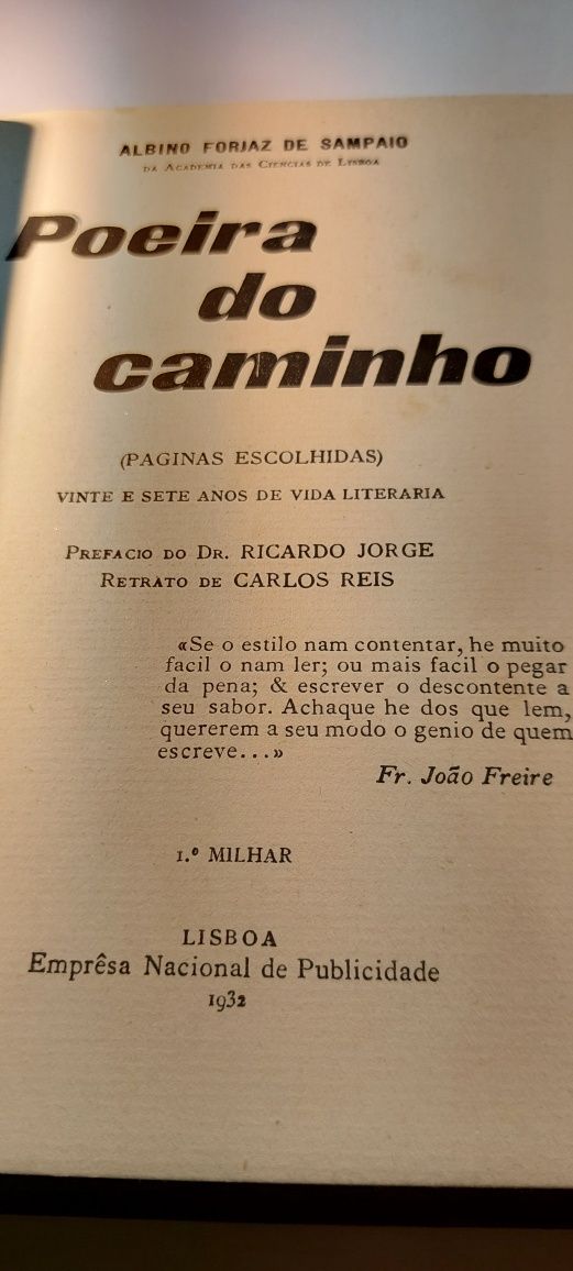 Poeira do Caminho - Forjaz de Sampaio (1º Milhar, 1932l