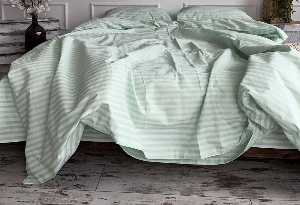 Якісна постільна білизна, постельное белье в полоску , Бязь Голд