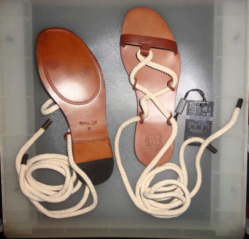 Sandálias couro Massimo Dutti