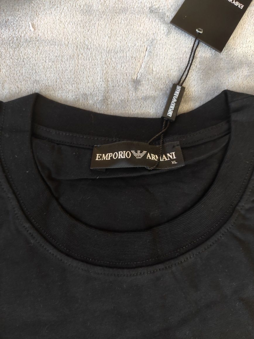 Koszulka T-shirt Emporio Armani męska czarna nowa różne rozmiary