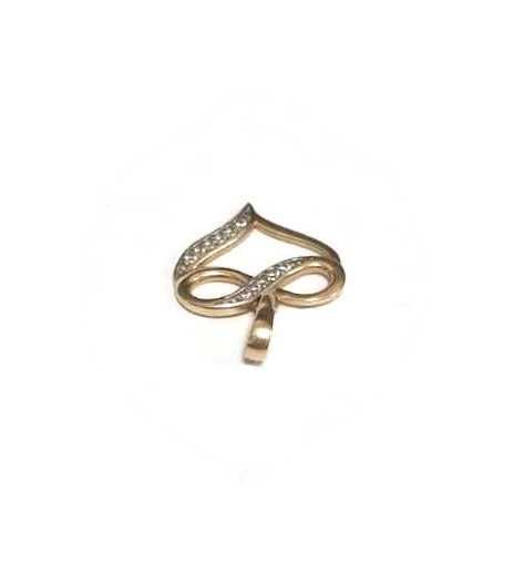 Wyrób jubilerski - Złota przywieszka serduszko p.585 0,99g.