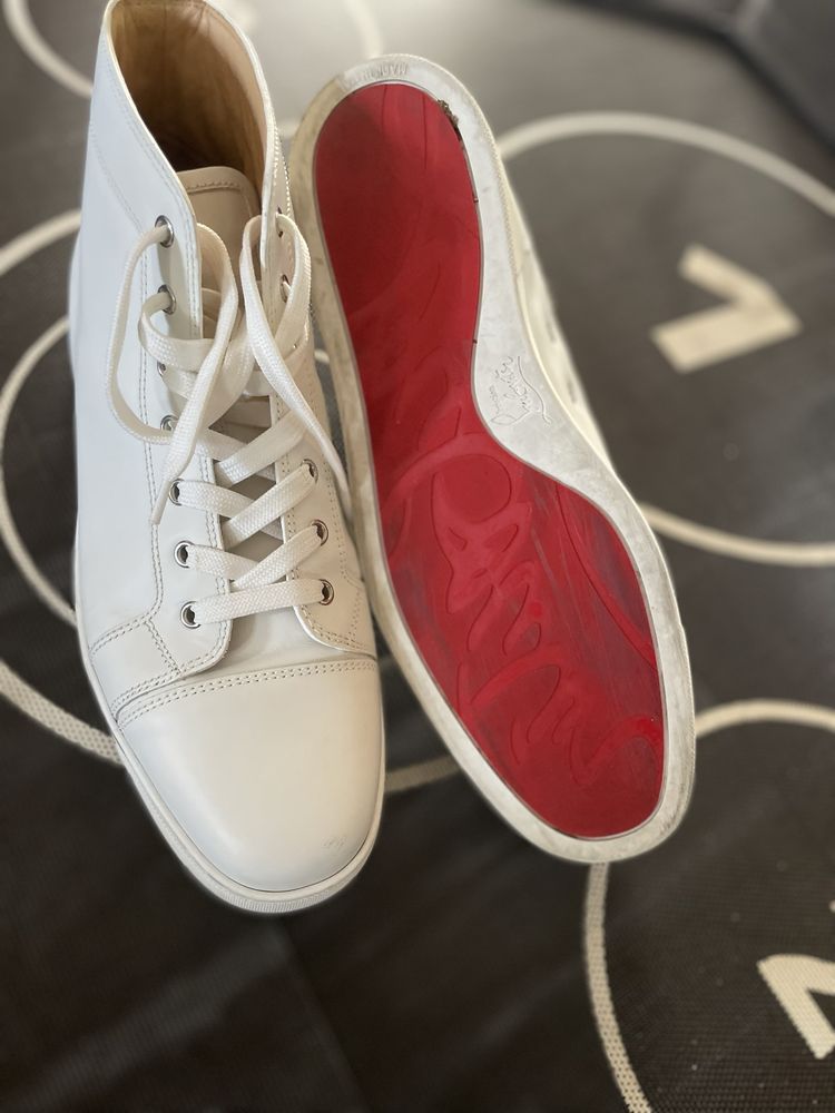 Christian Laboutin męskie wysokie białe trampki rozmiareu 45