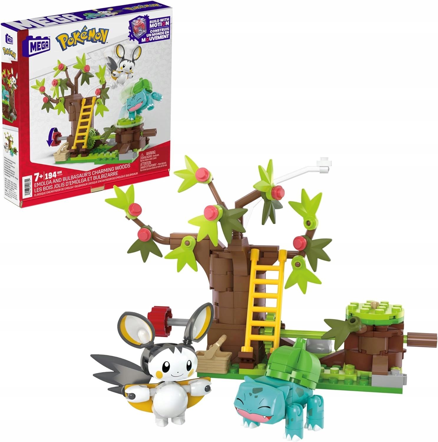 klocki mega pokemon zaczarowany las emolgi i bulbasaura 194el