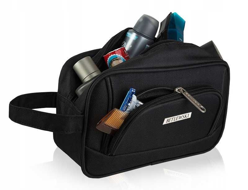 Betlewski kosmetyczka męska czarna organizer na kosmetyki SBT-05