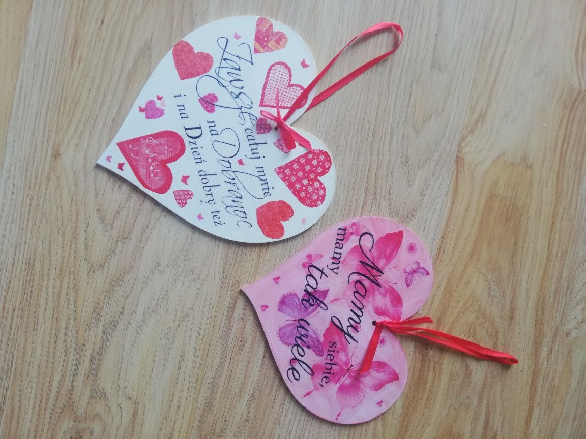 Serce 20/20cm rękodzieło miłość