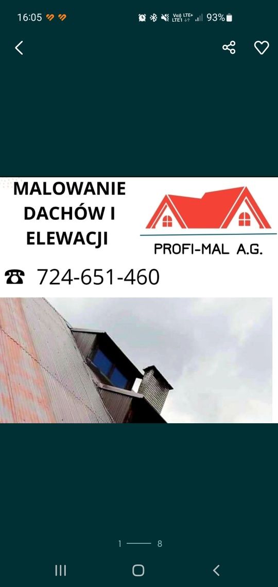 Malowanie dachów i elewacji