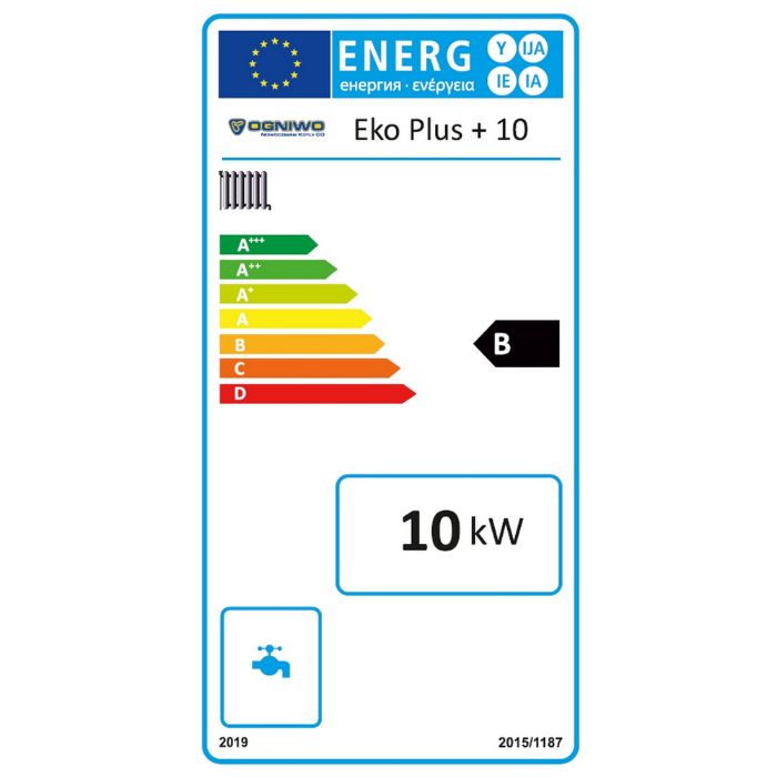 Kocioł, piec z podajnikiem na eko-groszek OGNIWO Eko Plus Plus 10 kW