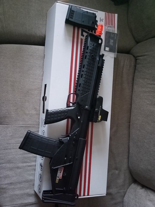 Ak full metal nova na caixa airsoft air soft replica RPK supressora
