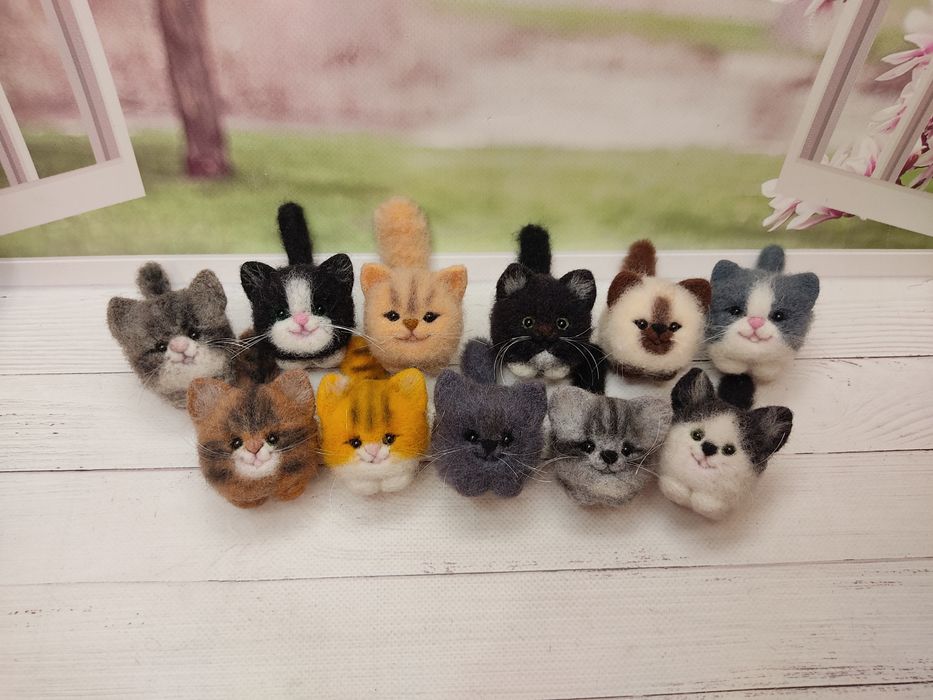 Кот серый. Котик из шерсти. Фигурка кота. Котик ручной работы. Котенок