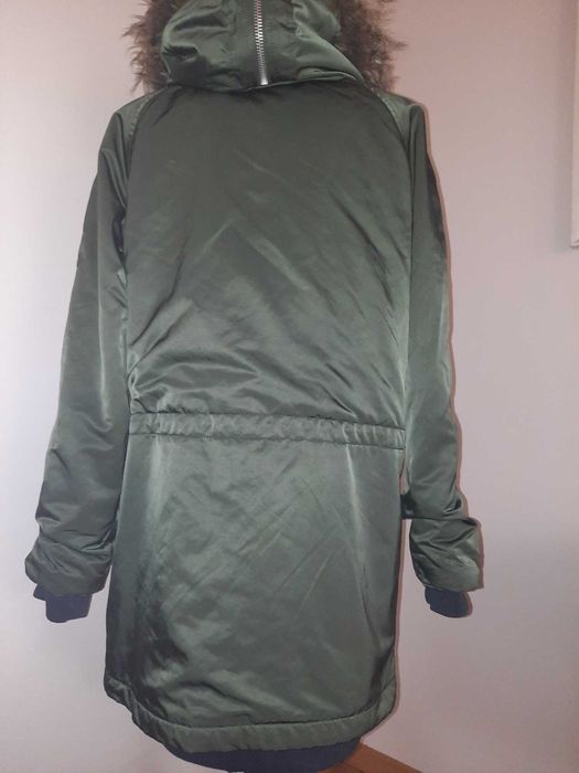 Parka GAP dłuższa zielona przejściowa kurtka