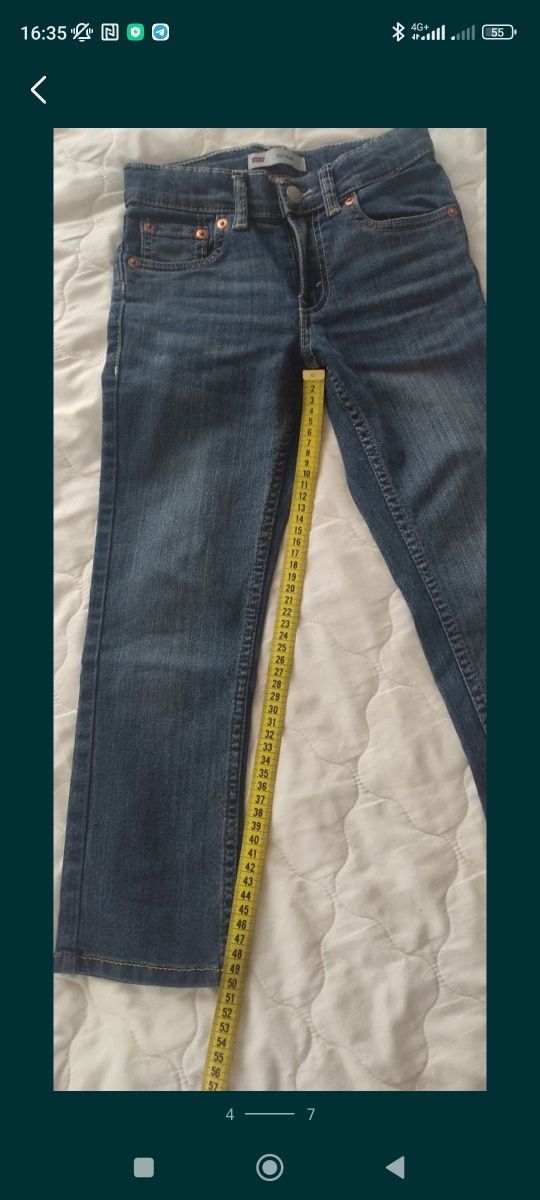 Джинсы Levi's, розмір 6, на 120-130 см