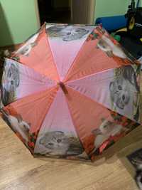 Parasolka dziewczęca składana kotki koty czerwona różowa parasol