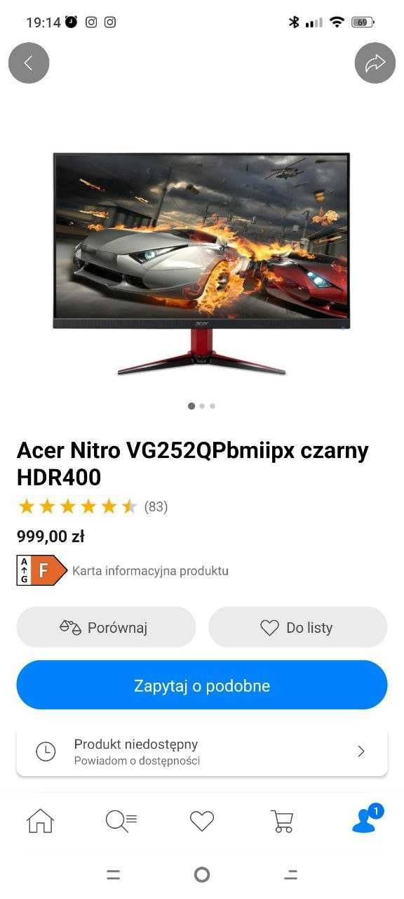 Monitor Acer Nitro VG252QP