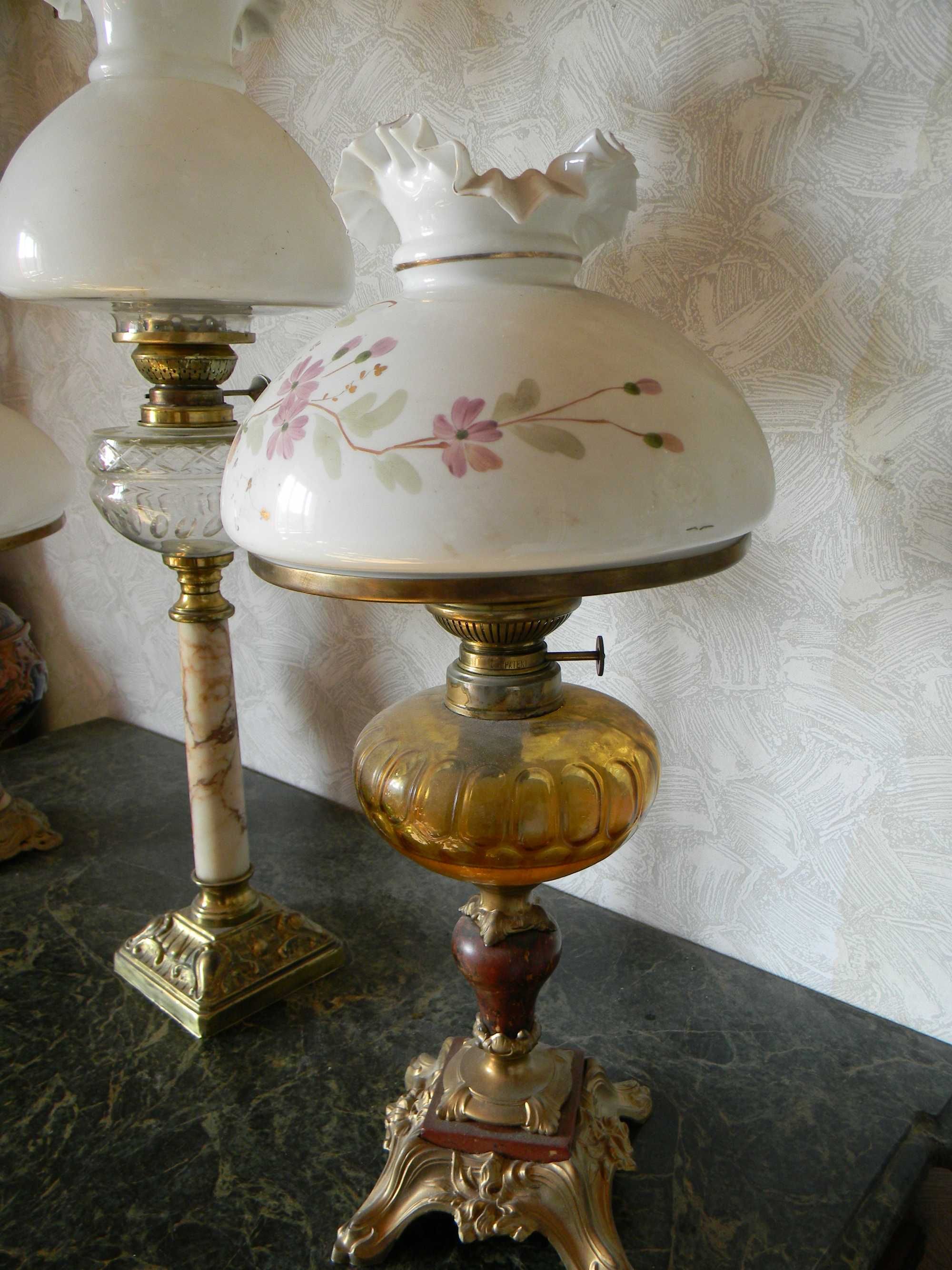 Lampa naftowa stojąca antyk