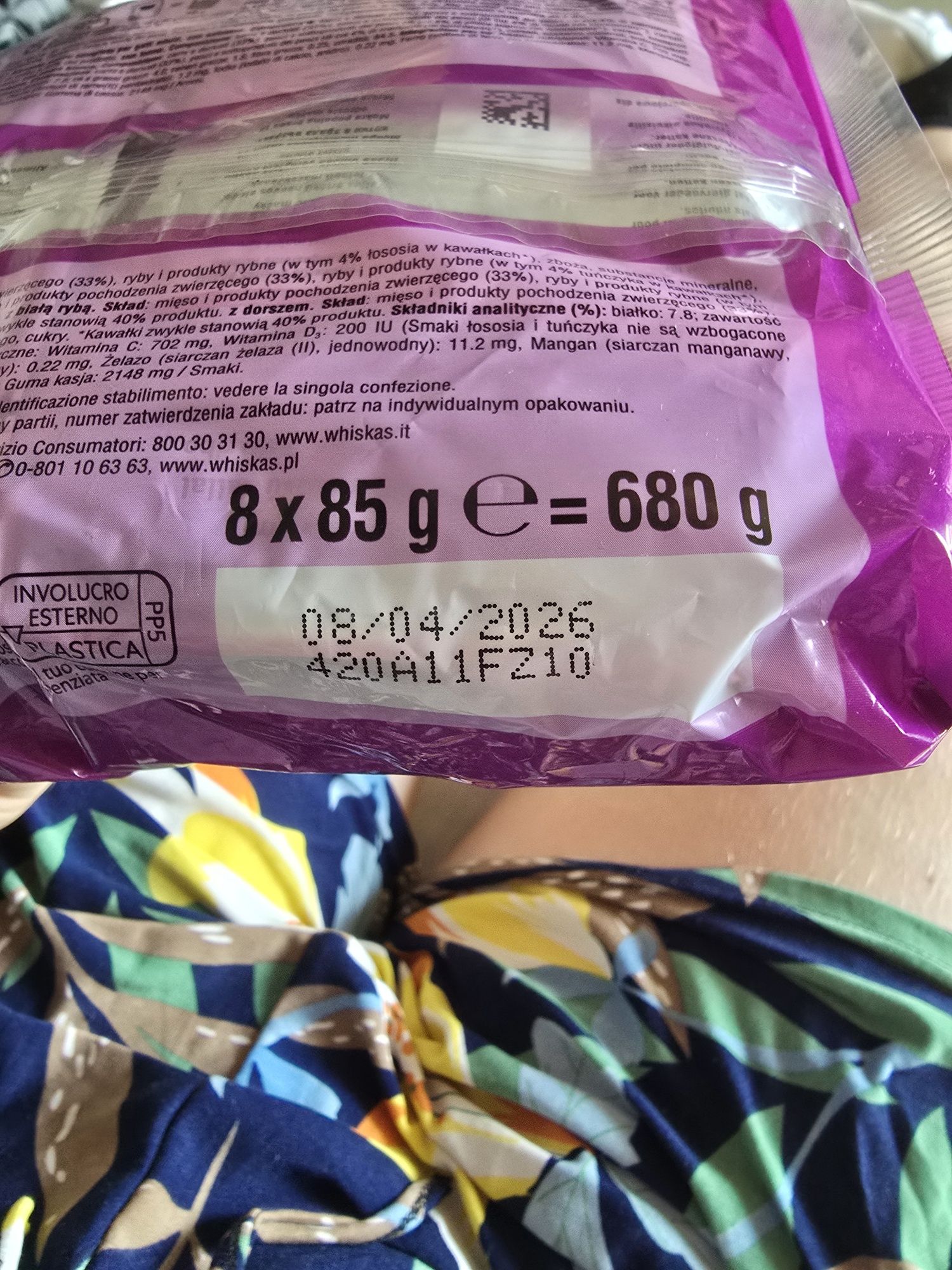Mokra karma dla kotów Whiskas ( 8x85g-680g)