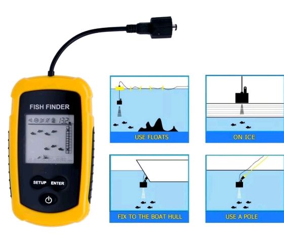 Aparelho para pesca / Detecta profundidade e localiza peixes (Novo)