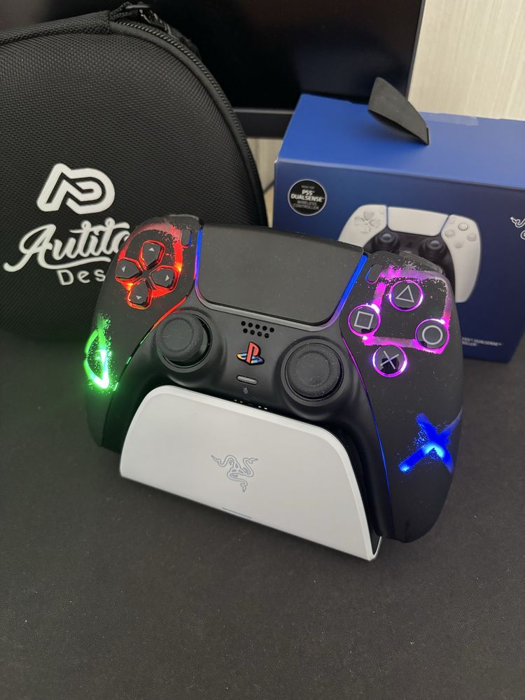 Comando personalizado e carregador razer