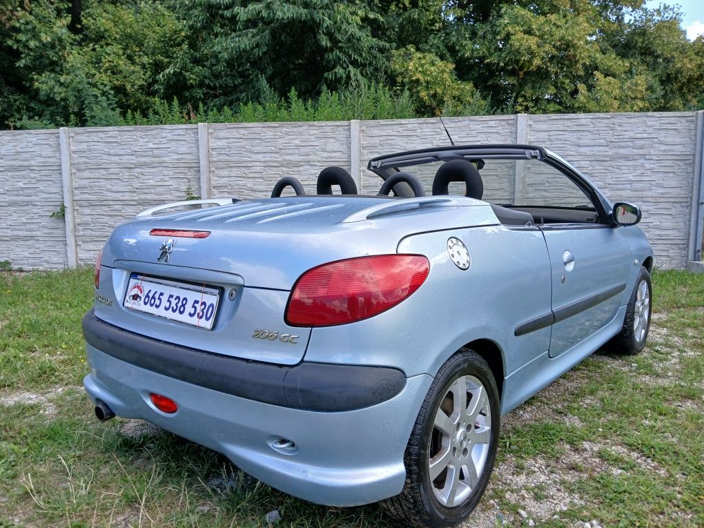 Peugeot 206CC 2.0 benzyna 2002r 139tys przeb < Cabrio < Klima