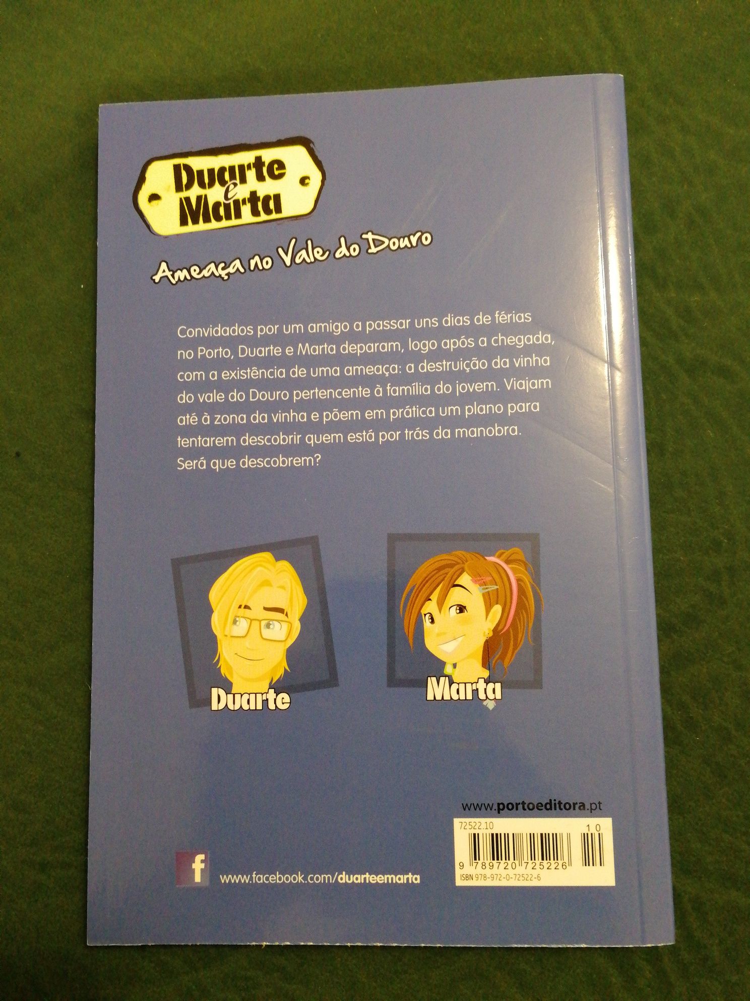 Livro "Duarte e Marta - Ameaça no Vale do Douro"