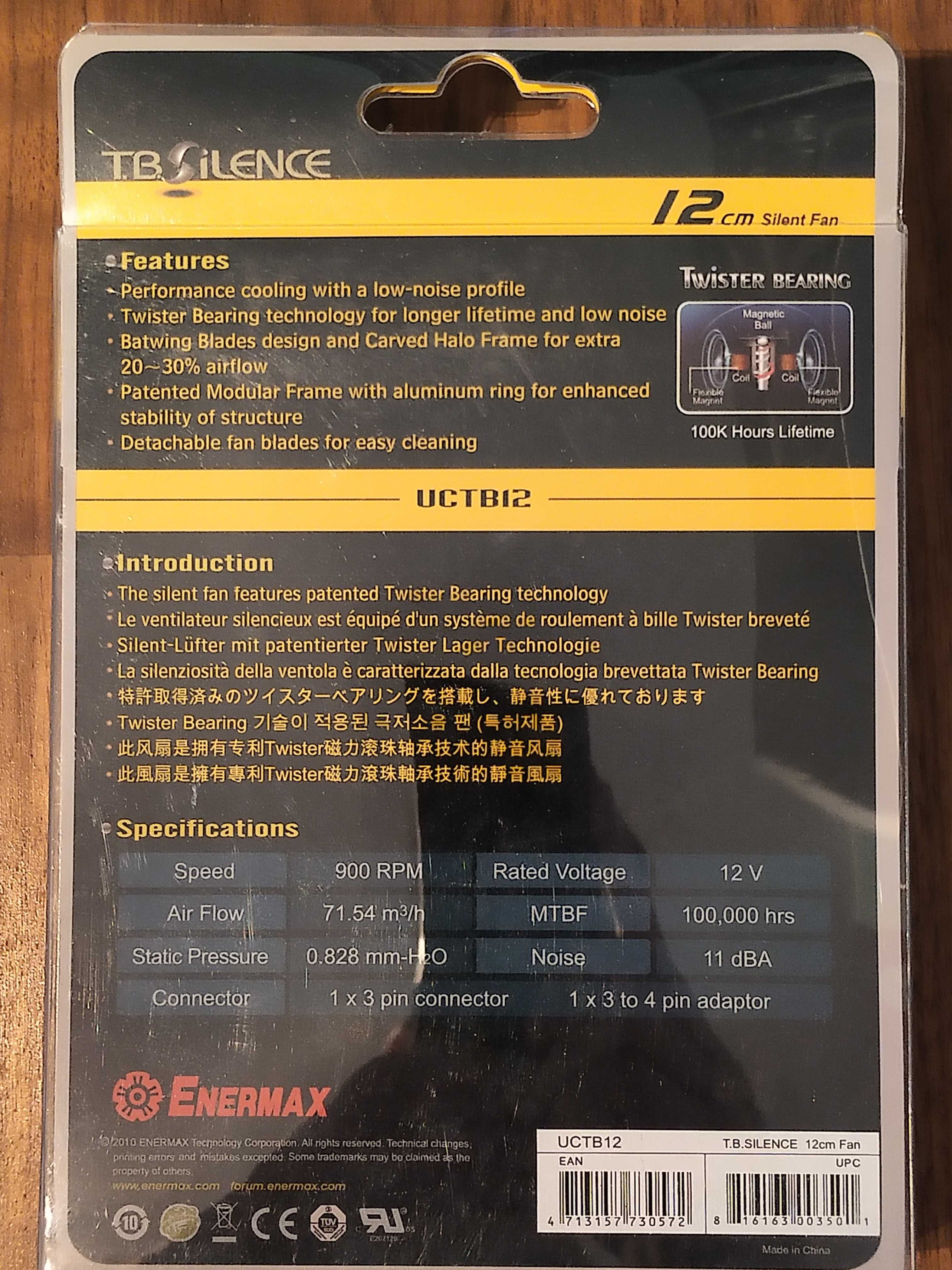 Ultra-cichy wentylator 120mm Enermax T.B. Silence UCTB12 11dba