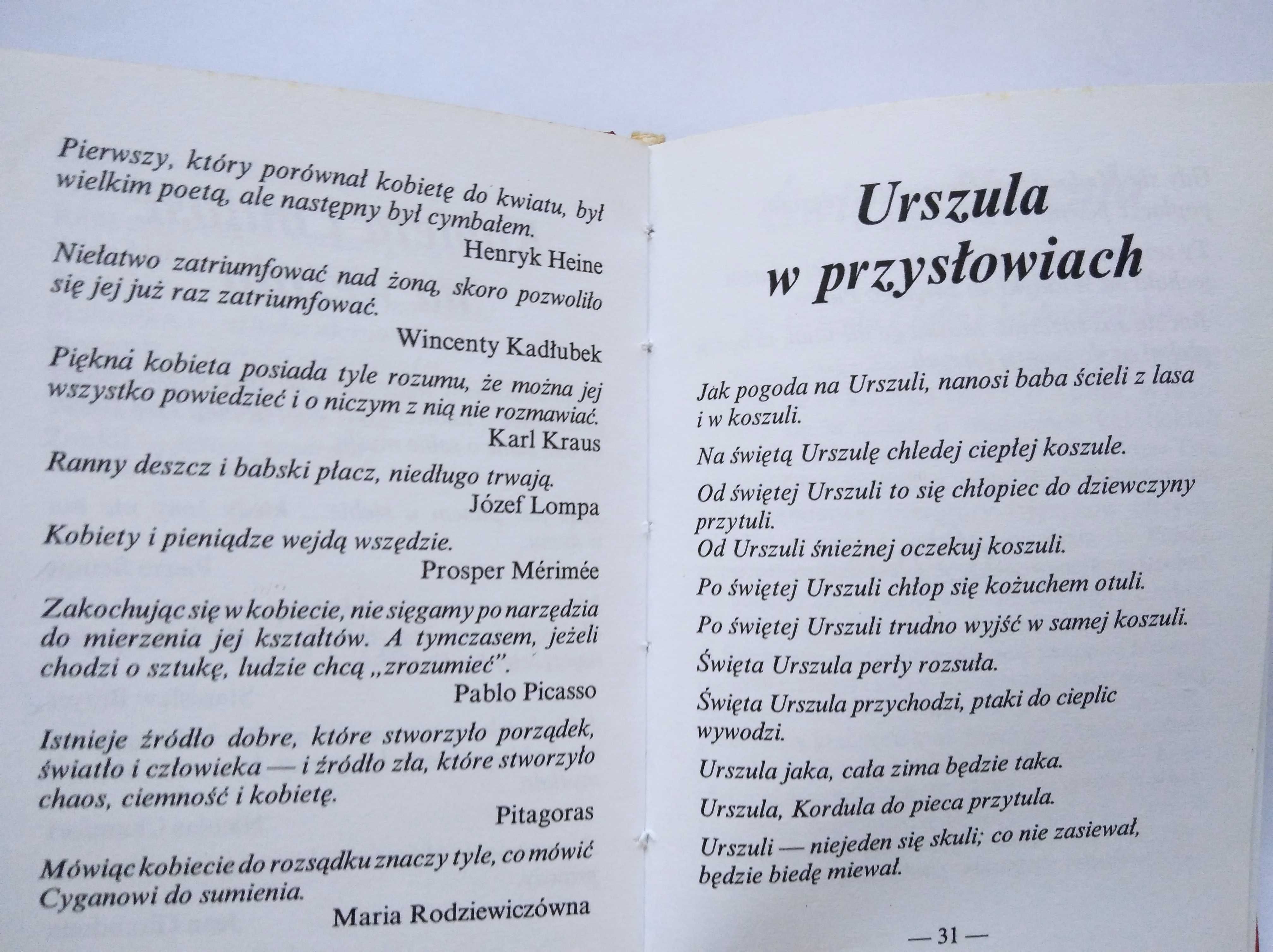 książeczka dotycząca imienia "Urszula"