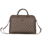 Torba Guess 4G Zipper Pocket Triangle Logo na laptopa 15" - brązowa